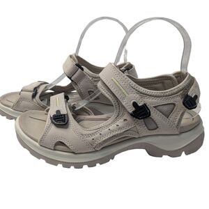 Ecco Women's Yucatan Sport Support Sandal Limestone Size 7 - 7.5 Excellent